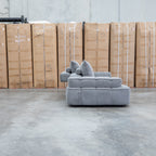 The Akiro 2.5 Seat Sofa with Adjustable Backs - Wild Dove available to purchase from Warehouse Furniture Clearance at our next sale event.
