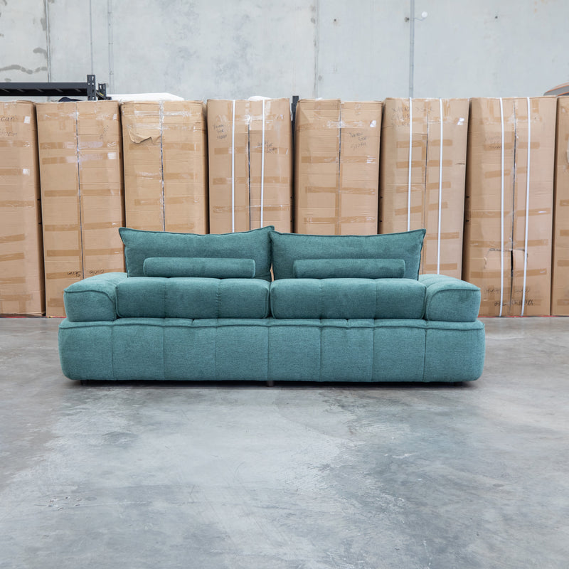Akiro 2.5 Seat Sofa with Adjustable Backs  - Kelp Green
