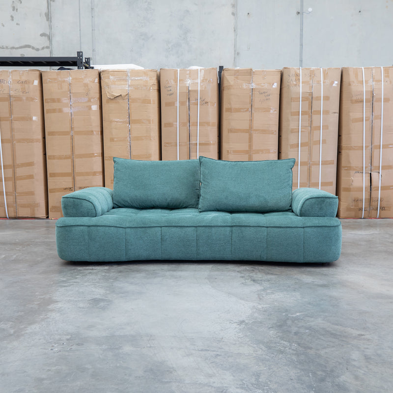 Akiro 2.5 Seat Sofa with Adjustable Backs  - Kelp Green