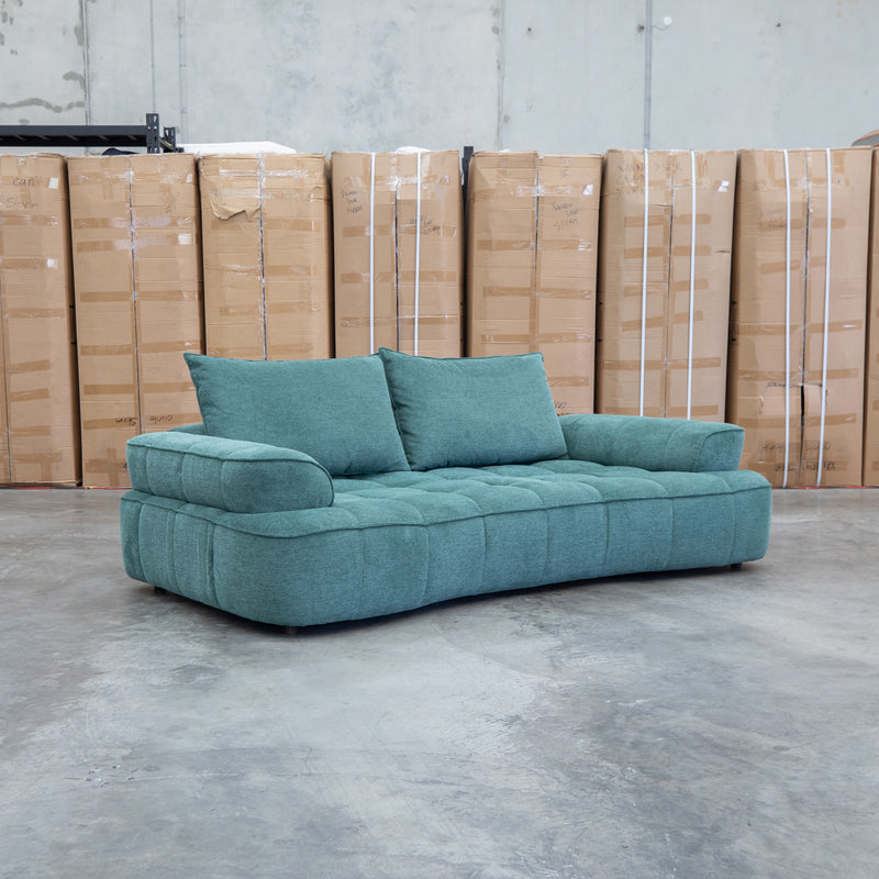 Akiro 2.5 Seat Sofa with Adjustable Backs  - Kelp Green