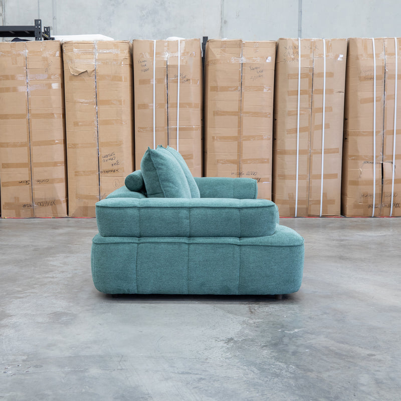 Akiro 2.5 Seat Sofa with Adjustable Backs  - Kelp Green