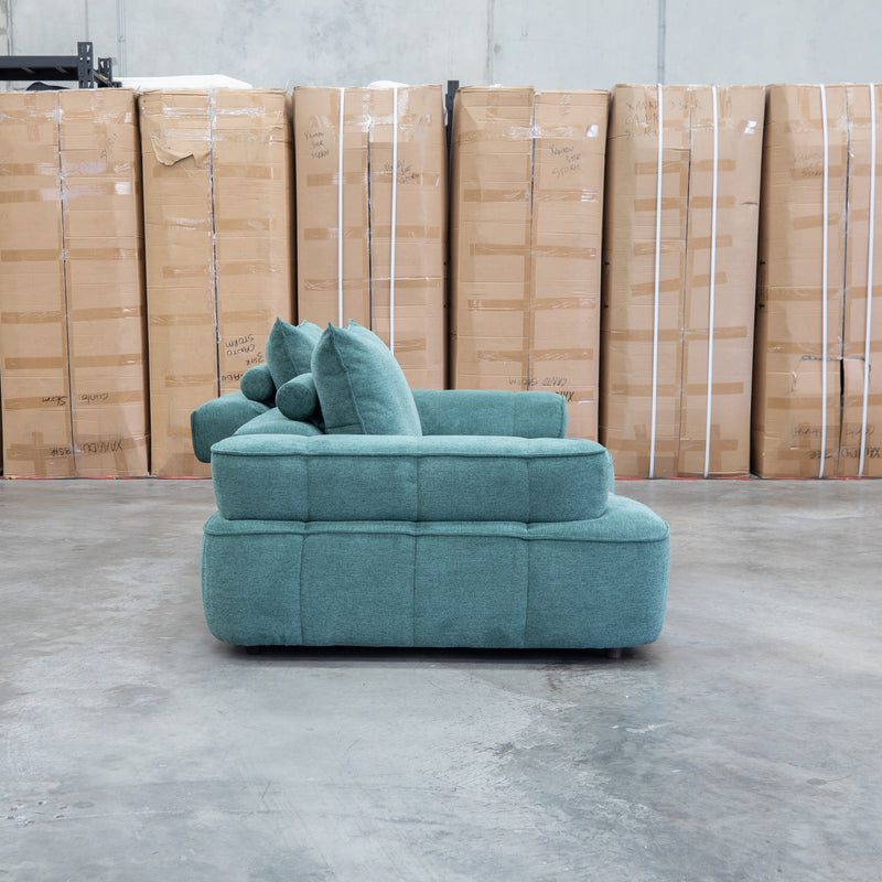 Akiro 2.5 Seat Sofa with Adjustable Backs  - Kelp Green
