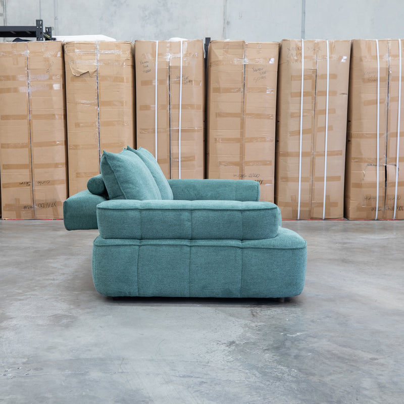 Akiro 2.5 Seat Sofa with Adjustable Backs  - Kelp Green