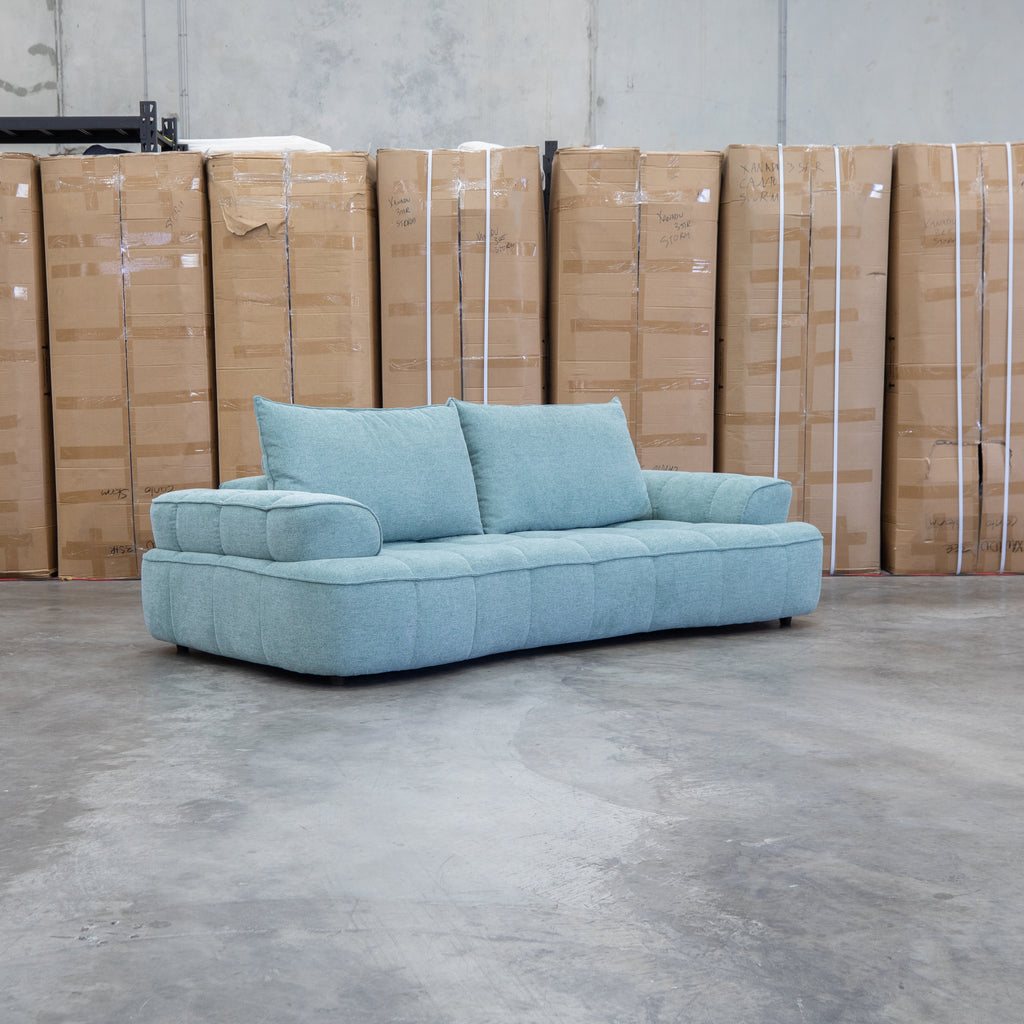 The Akiro 2.5 Seat Sofa with Adjustable Backs - Kelp Green available to purchase from Warehouse Furniture Clearance at our next sale event.