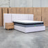 The Albany Queen Fabric Bed Extended Headboard - Beige