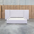 The Albany Queen Fabric Bed Extended Headboard - Beige