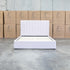 The Albany Queen Fabric Bed Extended Headboard - Beige