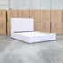 The Albany Queen Fabric Bed Extended Headboard - Beige