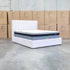 The Albany Queen Fabric Bed Extended Headboard - Beige