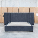 The Albany King Fabric Bed Extended Headboard - Charcoal available to purchase from Warehouse Furniture Clearance at our next sale event.