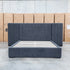 The Albany King Fabric Bed Extended Headboard - Charcoal