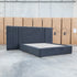 The Albany King Fabric Bed Extended Headboard - Charcoal