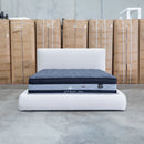 Alina Queen Upholstered Bed - Oat White