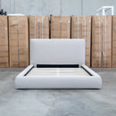 Alina Queen Upholstered Bed - Oat White