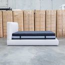 Alina King Upholstered Bed - Oat White