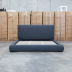 The Alina Queen Upholstered Bed - Charcoal available to purchase from Warehouse Furniture Clearance at our next sale event.