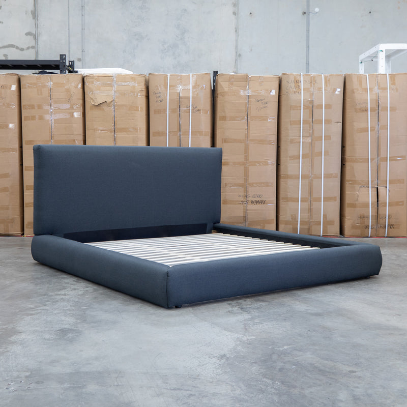 The Alina Queen Upholstered Bed - Charcoal