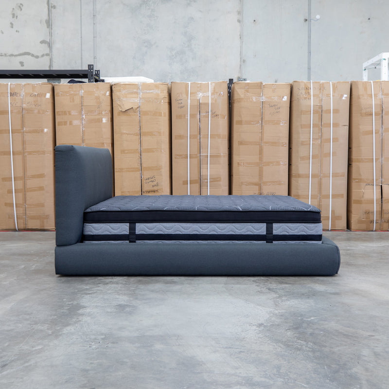 The Alina King Upholstered Bed - Charcoal