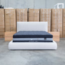 Alina Queen Upholstered Bed - Oat White