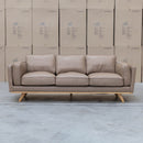 The Alpine Three Seat Leather Sofa - Camel available to purchase from Warehouse Furniture Clearance at our next sale event.