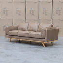 The Alpine Three Seat Leather Sofa - Camel available to purchase from Warehouse Furniture Clearance at our next sale event.