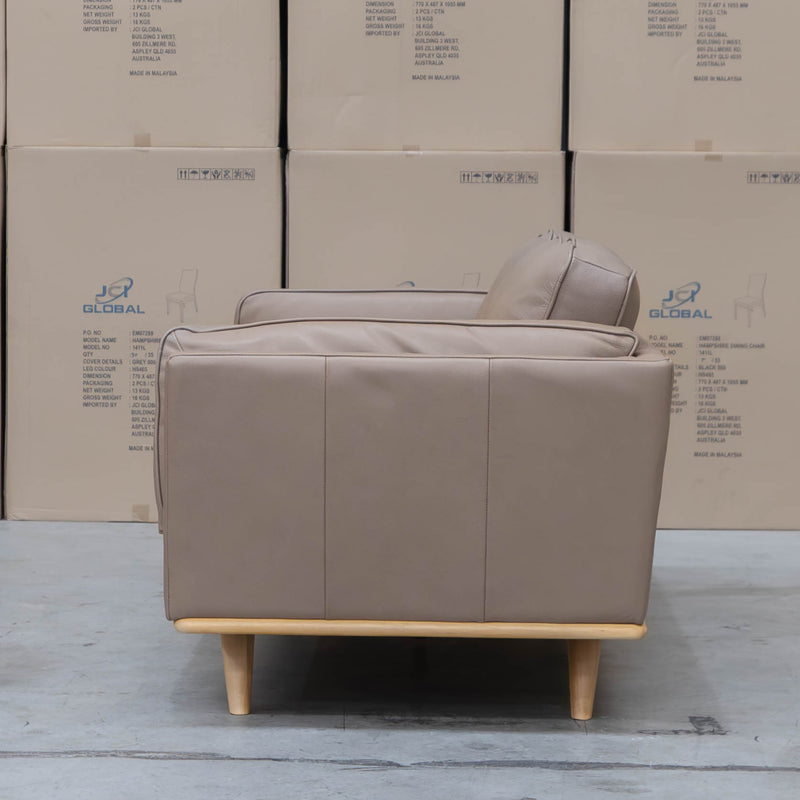 The Alpine Three Seat Leather Sofa - Camel available to purchase from Warehouse Furniture Clearance at our next sale event.