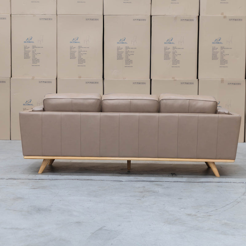 The Alpine Three Seat Leather Sofa - Camel available to purchase from Warehouse Furniture Clearance at our next sale event.