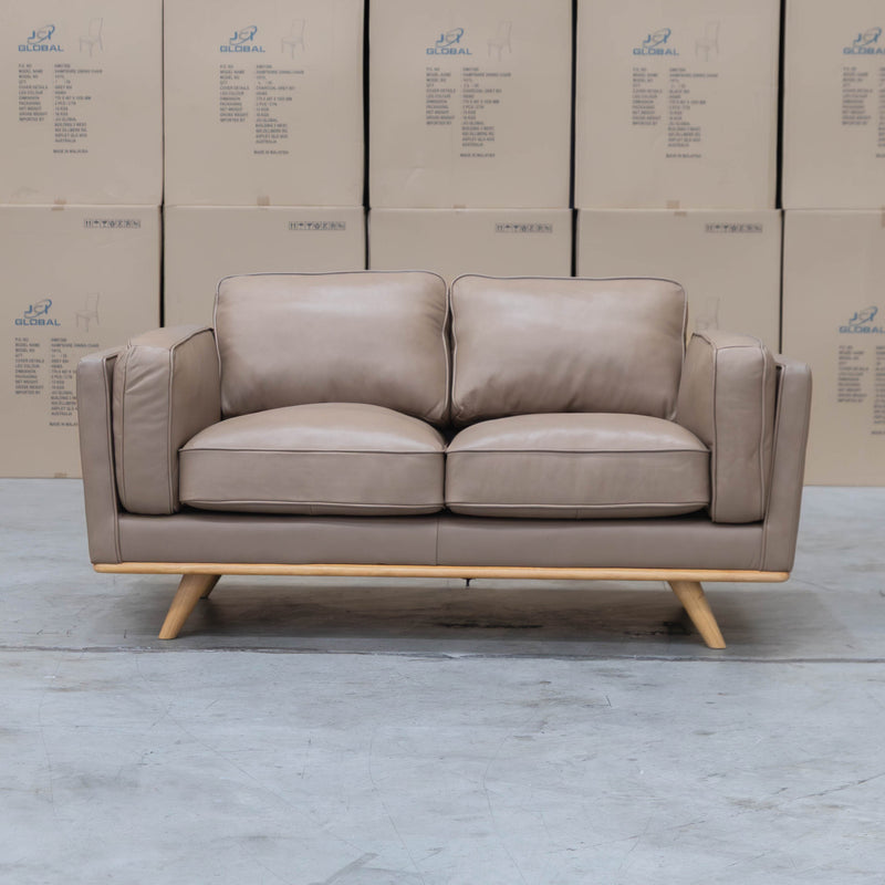 The Alpine Two Seat Leather Sofa - Camel available to purchase from Warehouse Furniture Clearance at our next sale event.