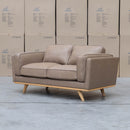 The Alpine Two Seat Leather Sofa - Camel available to purchase from Warehouse Furniture Clearance at our next sale event.