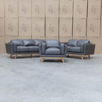 The Alpine Single Leather Armchair - Graphite available to purchase from Warehouse Furniture Clearance at our next sale event.