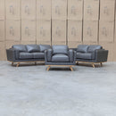 The Alpine Single Leather Armchair - Graphite available to purchase from Warehouse Furniture Clearance at our next sale event.