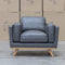 The Alpine Single Leather Armchair - Graphite available to purchase from Warehouse Furniture Clearance at our next sale event.