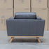 The Alpine Single Leather Armchair - Graphite