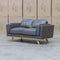 The Alpine Two Seat Leather Sofa - Graphite available to purchase from Warehouse Furniture Clearance at our next sale event.