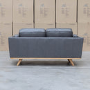 The Alpine Two Seat Leather Sofa - Graphite available to purchase from Warehouse Furniture Clearance at our next sale event.