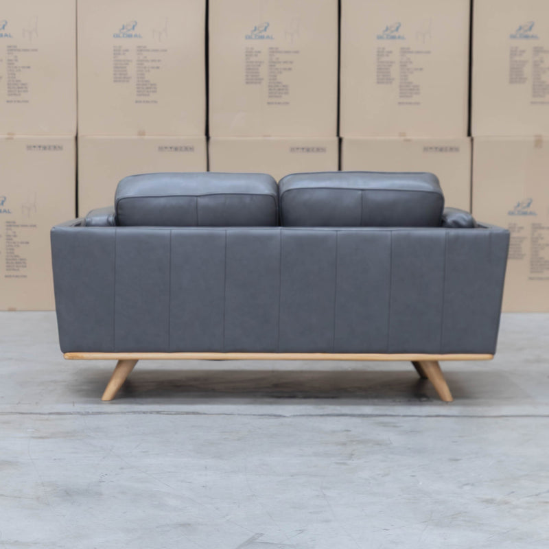 The Alpine Two Seat Leather Sofa - Graphite available to purchase from Warehouse Furniture Clearance at our next sale event.