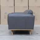 The Alpine Three Seat Leather Sofa - Graphite available to purchase from Warehouse Furniture Clearance at our next sale event.