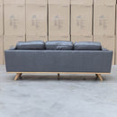 The Alpine Three Seat Leather Sofa - Graphite available to purchase from Warehouse Furniture Clearance at our next sale event.