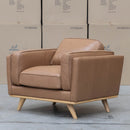 The Alpine Single Leather Armchair - Tan available to purchase from Warehouse Furniture Clearance at our next sale event.