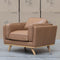 The Alpine Single Leather Armchair - Tan available to purchase from Warehouse Furniture Clearance at our next sale event.