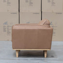 The Alpine Single Leather Armchair - Tan available to purchase from Warehouse Furniture Clearance at our next sale event.