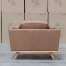 The Alpine Single Leather Armchair - Tan available to purchase from Warehouse Furniture Clearance at our next sale event.
