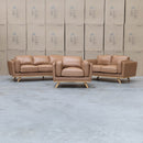 The Alpine Single Leather Armchair - Tan available to purchase from Warehouse Furniture Clearance at our next sale event.