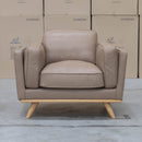 Alpine Single Leather Armchair - Camel