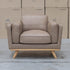 The Alpine Single Leather Armchair - Camel