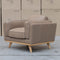 Alpine Single Leather Armchair - Camel