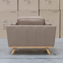 Alpine Single Leather Armchair - Camel