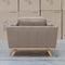 Alpine Single Leather Armchair - Camel