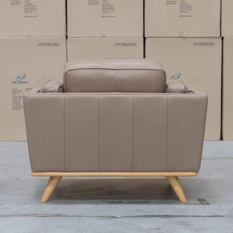 Alpine Single Leather Armchair - Camel