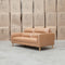 The Alyssa Three Seat Leather Sofa - Tan available to purchase from Warehouse Furniture Clearance at our next sale event.